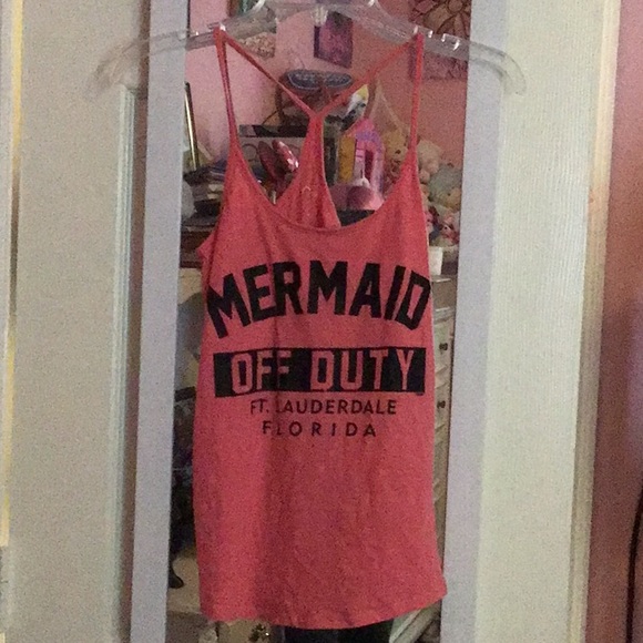 Miami Style Tops - !!!MERMAID OFF DUTY PINK TANK TOP!!!